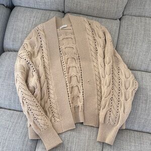 Brunello Cucinelli Cable Knit Cardigan – Wool/Cashmere/Silk – Size L